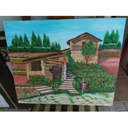 Средна картина масло от Испания - 3787